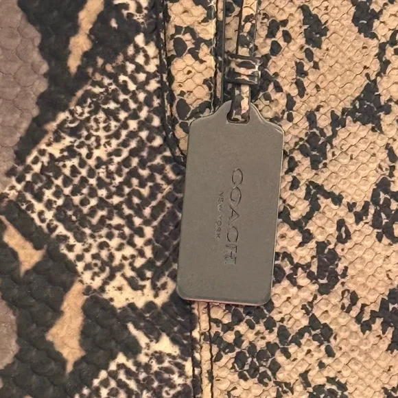 Coach Snake Print Satchel - Three Compartments EUC - Picture 3 of 16